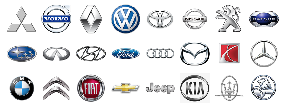 Logos of supported car brands